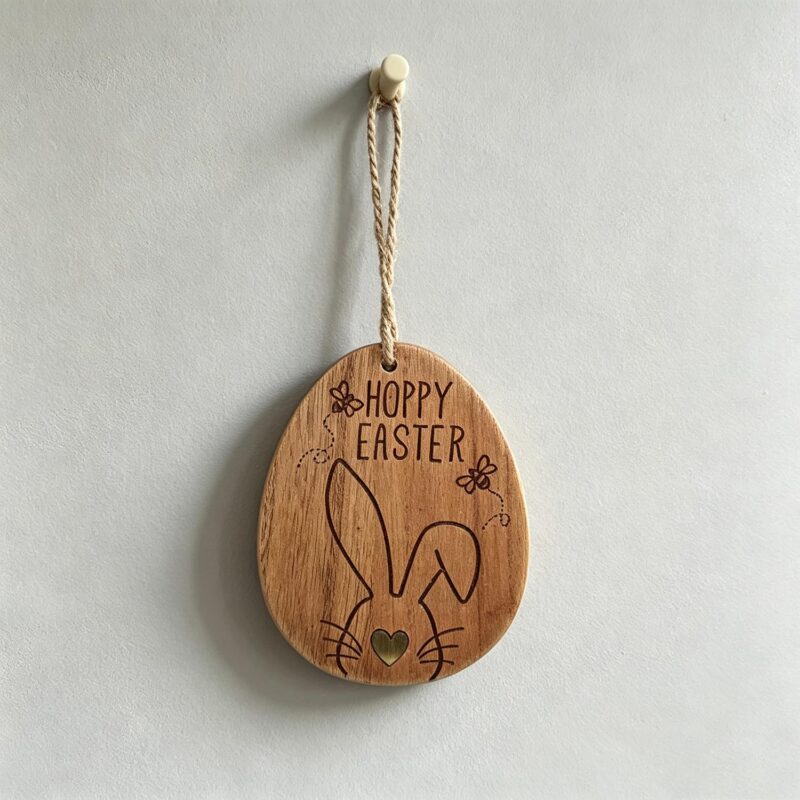 Wooden Easter Egg Hanging Ornament - Easter - lr.zacpzw.com