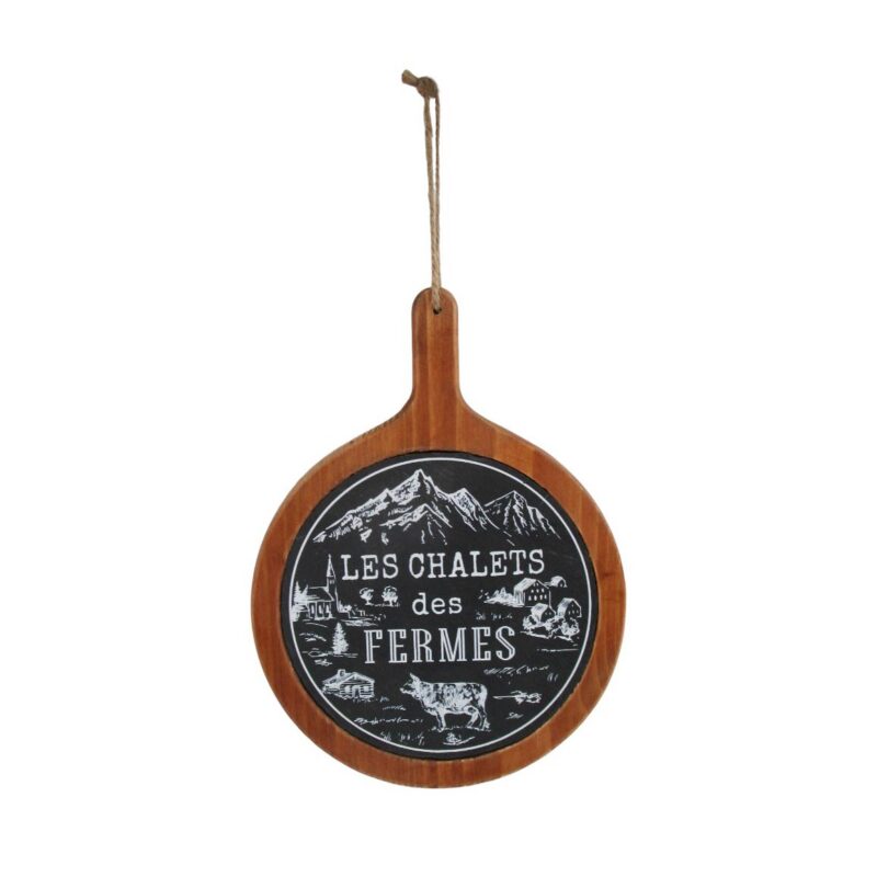 Wooden Round Hanging Plaque - Farmhouse & Country - l...