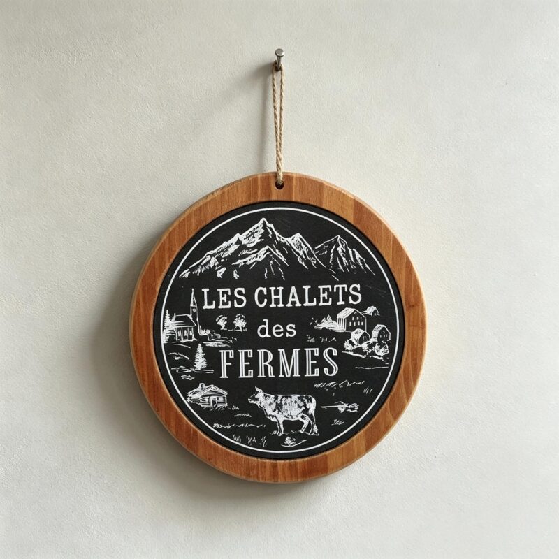 Wooden Round Hanging Plaque - Farmhouse & Country - l...