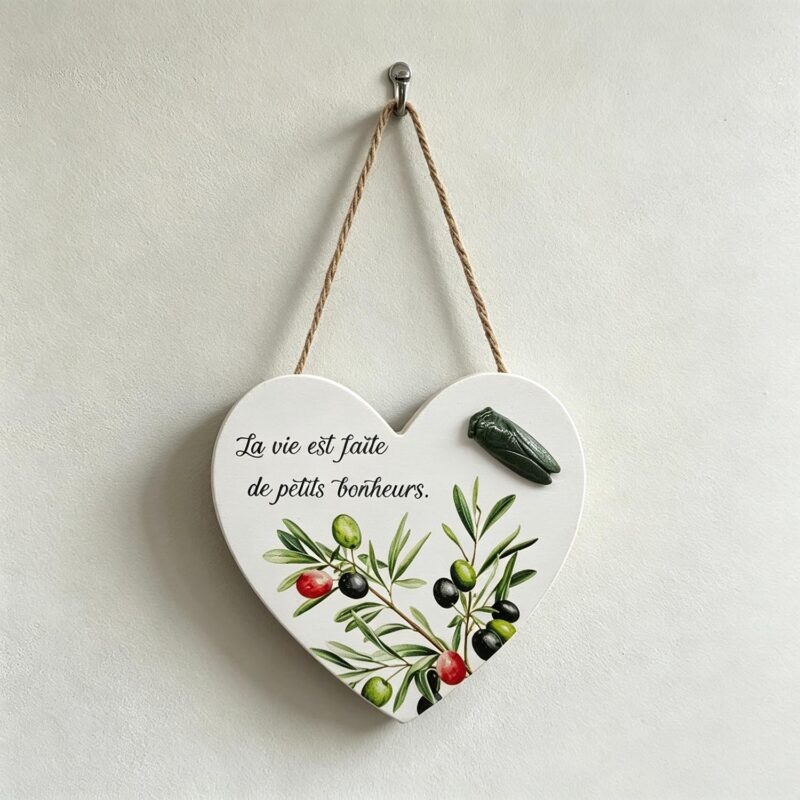 Heart‑shaped Wooden Hanging Plaque - Kitchen & Dini...