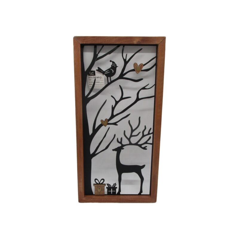 Wood-Framed Metal Deer Wall Art - Christmas - lr.zacpzw.com