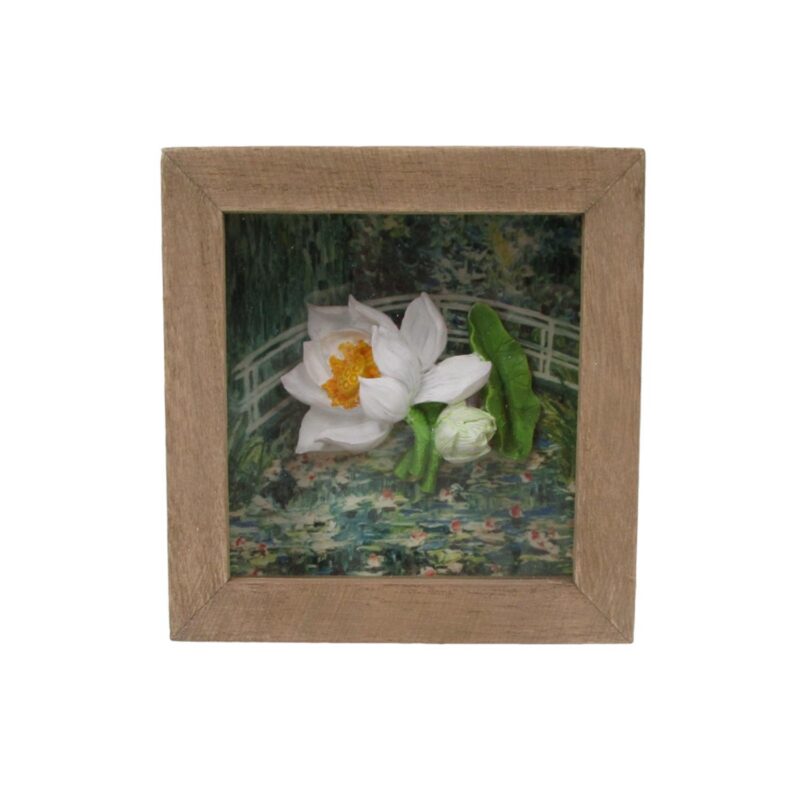 3D White‑Lotus Shadow‑Box Frame - Garden Décor - lr.zacpzw.com