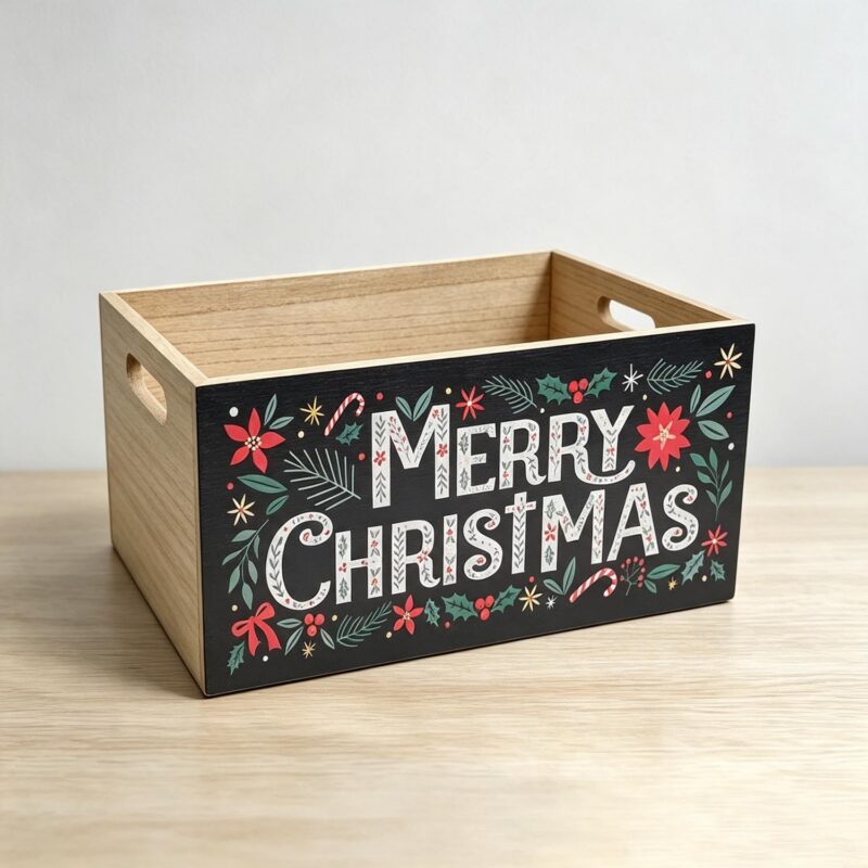Wooden Basket - Christmas - lr.zacpzw.com
