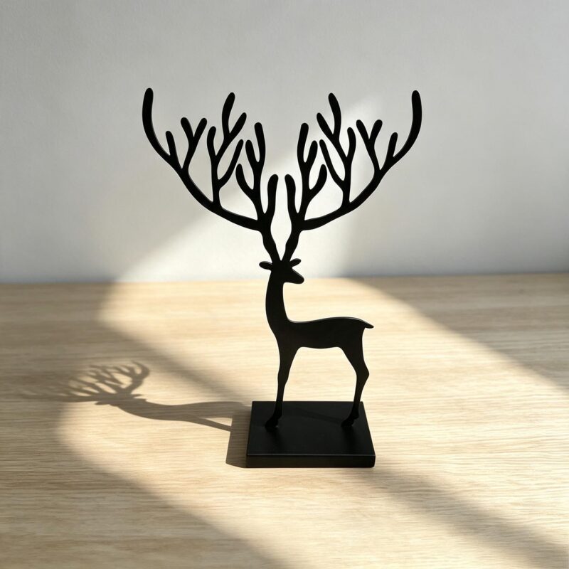 Black Metal Reindeer Tabletop Ornament - Christmas - lr.zacpzw.com