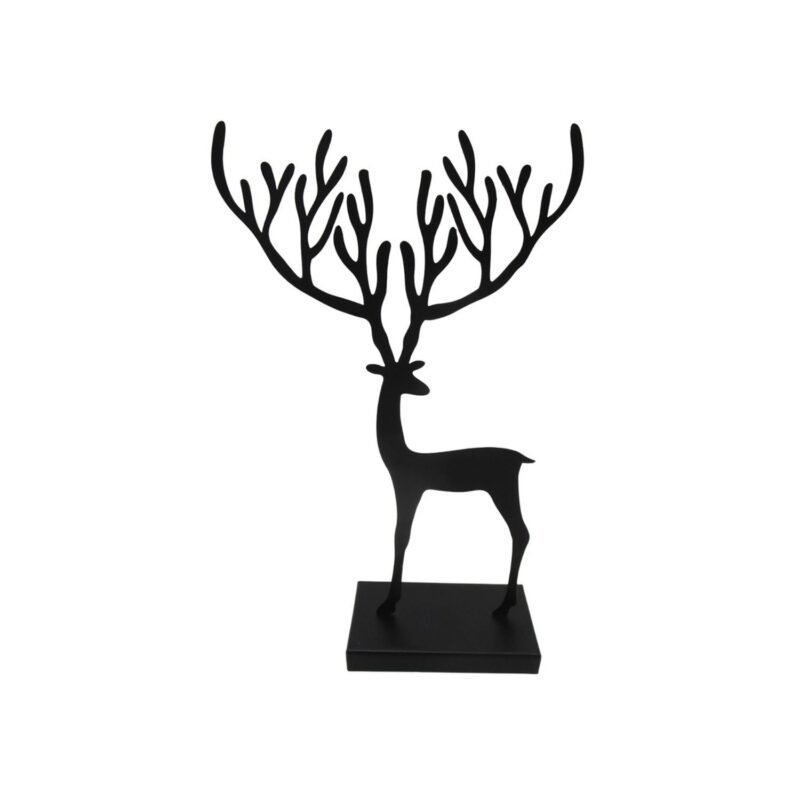 Black Metal Reindeer Tabletop Ornament - Christmas - lr.zacpzw.com