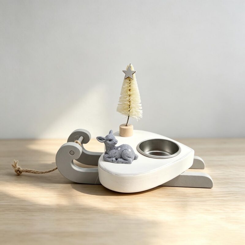 Wooden Sleigh Tealight Holder - Christmas - lr.zacpzw.com