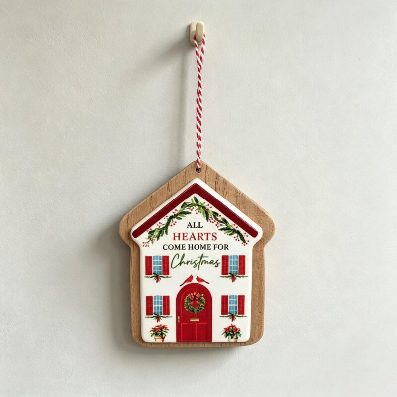 Double‑Layer House‑Shaped Wooden Christmas Hanging Ornament - Christmas - lr.zacpzw.com