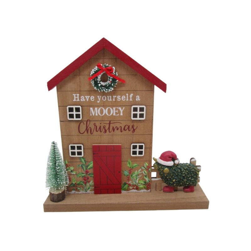 Adventskalender i form av ett trähus – Jul...