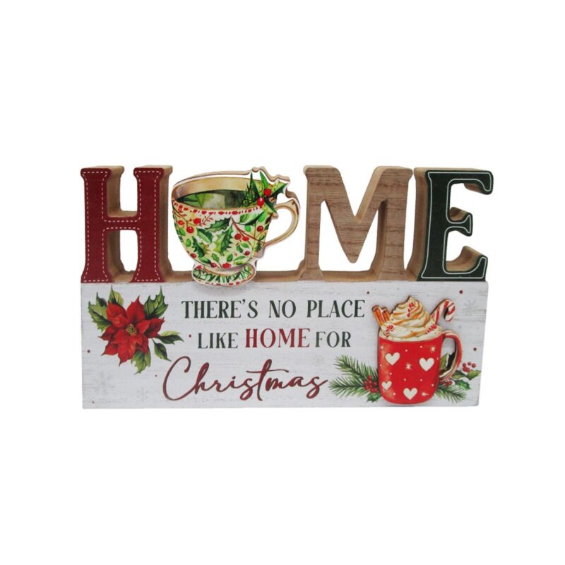 HOME Wooden Christmas Tabletop Sign - Christmas - life-de...