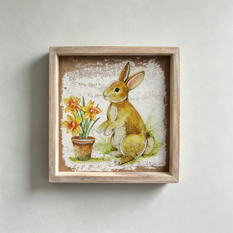 Framed Easter Bunny Wall Art - Easter - lr.zacpzw.com