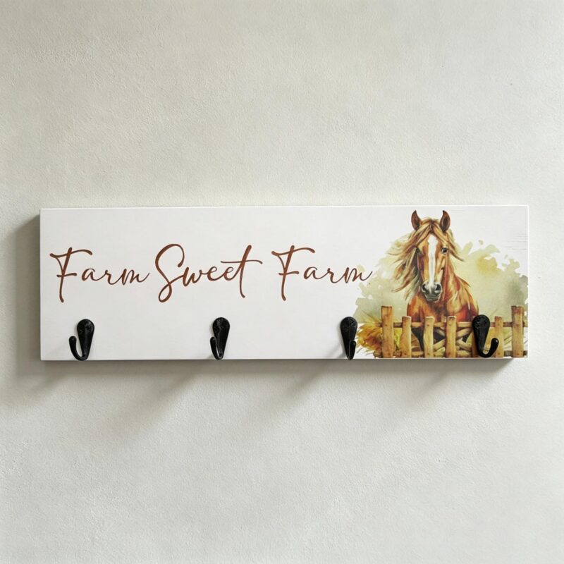 Wooden Wall Hook Plaque - Farmhouse & Country - life-...