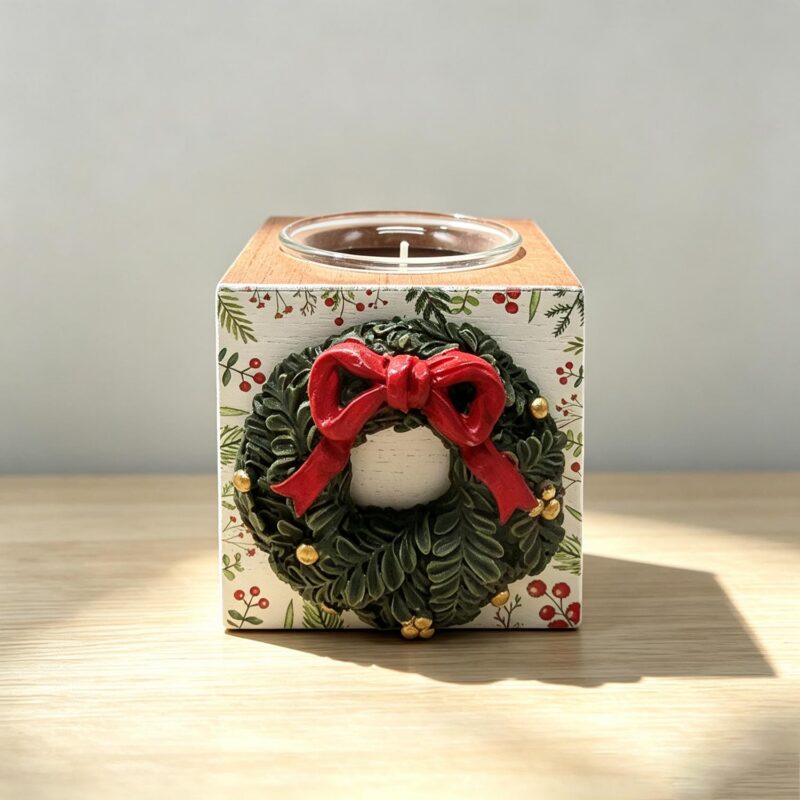 Wooden Candle Holder - Christmas - lr.zacpzw.com