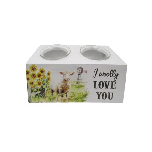 Wooden Tealight Holder - Farmhouse & Country - life-...
