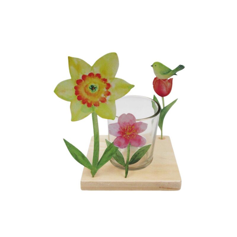Wooden Tealight Holder - Spring - lr.zacpzw.com