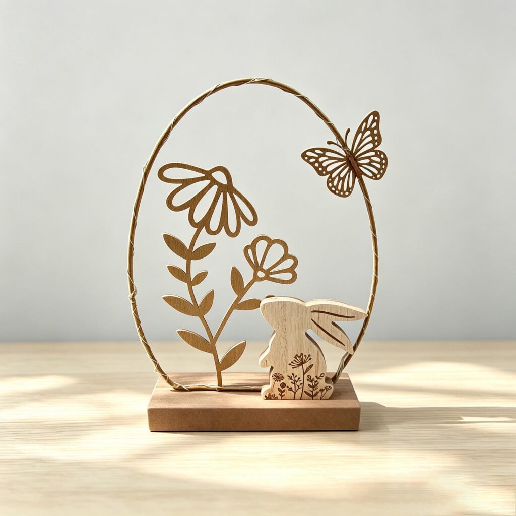 Wooden Bunny Table Ornament - Easter - lr.zacpzw.com