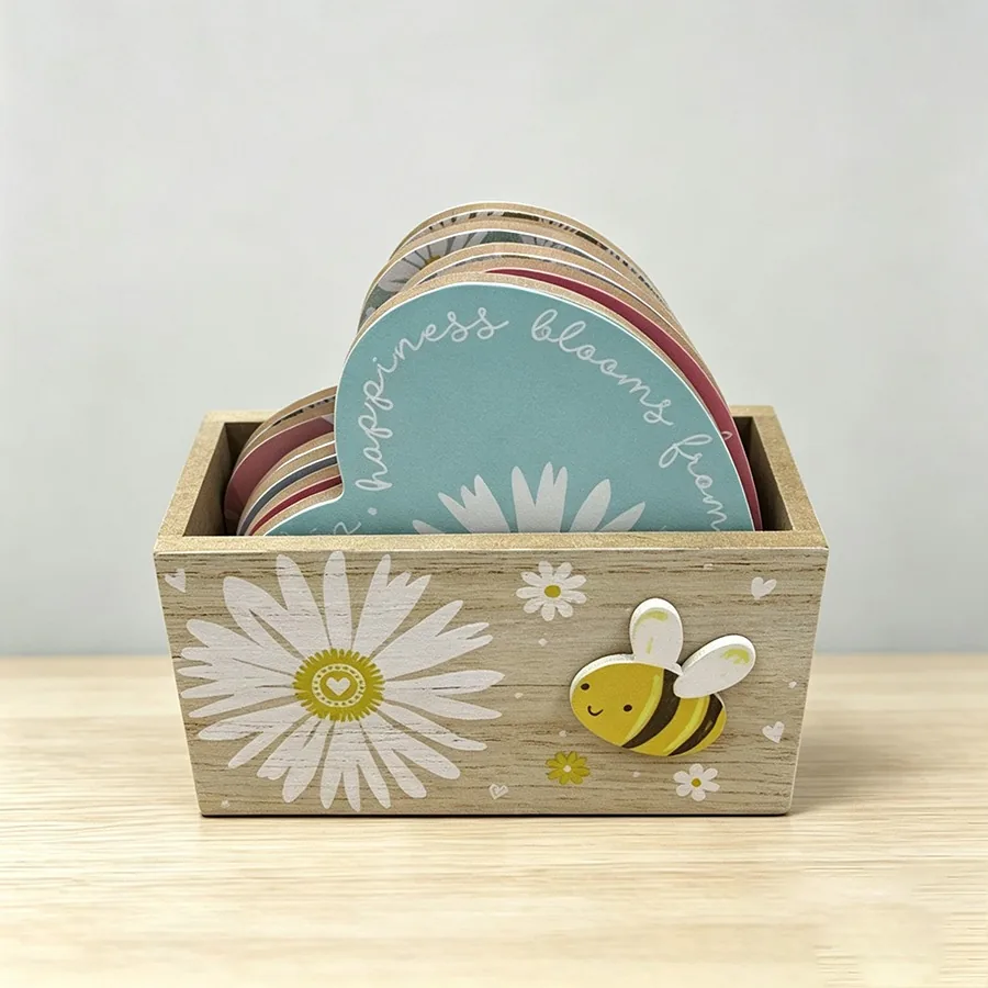 Wooden Coaster Set - Garden Décor - lr.zacpzw.com
