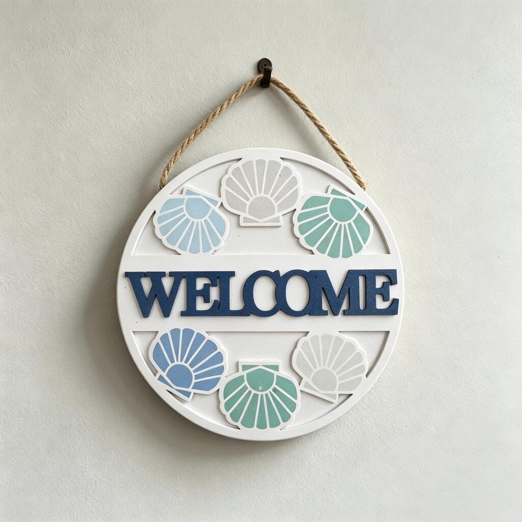 Round Welcome Sign - Coastal (Summer) - lr.zacpzw.com
